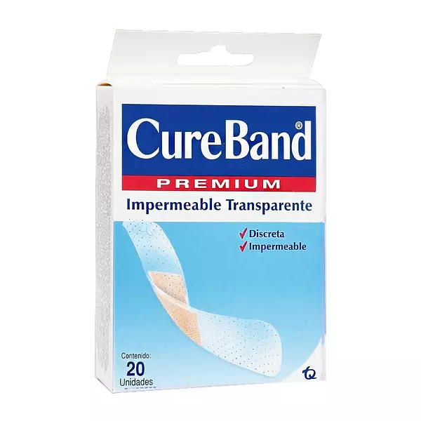 Cure Band Premiunm Transparente X20 Un