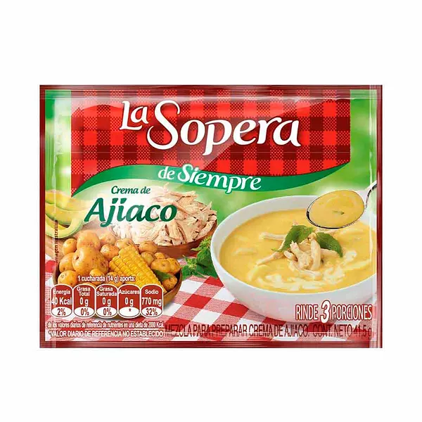 "Sopera 3 Porciones Ajiaco X41,5gr"