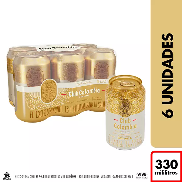 Cerveza Club Colombia Lata Sixpack