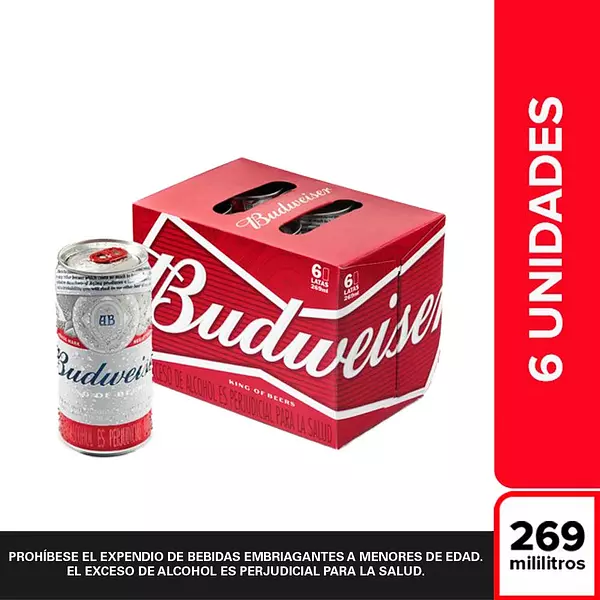 Cerveza Budweiser Lta X269 6und