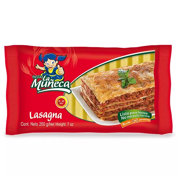 Pasta Muñeca Lasagna X200gr