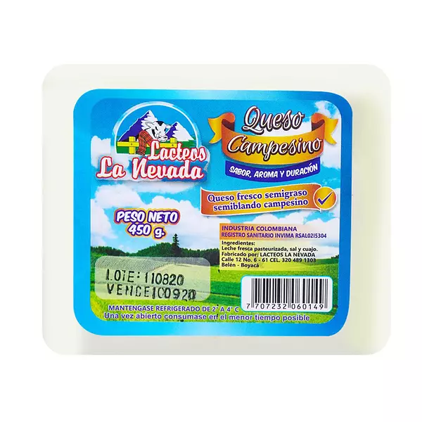 Queso Campesino La Nevada X 450 Gr