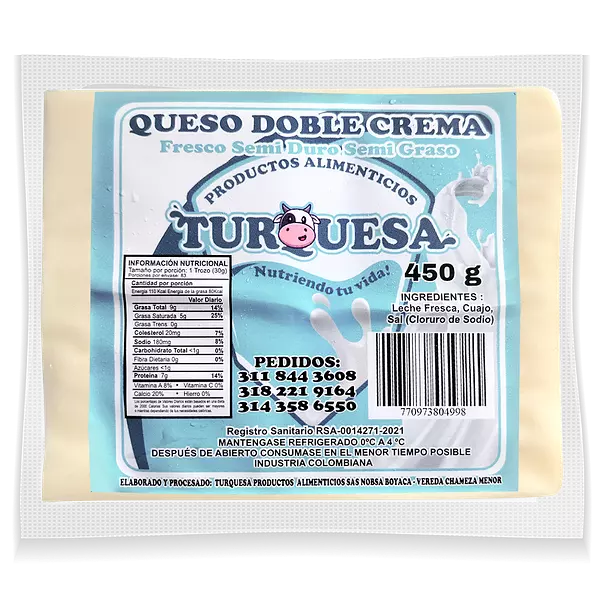 Queso Turquesa Dble Crema X 450 Gr