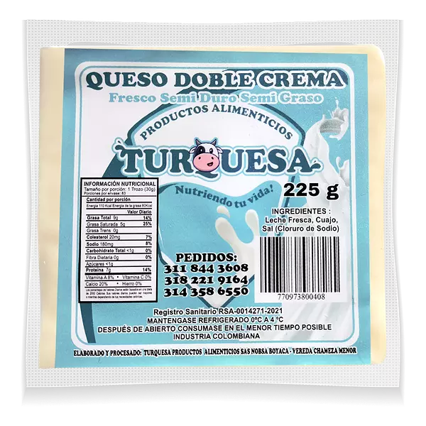 Queso Turquesa Dble Crema X 225 Gr