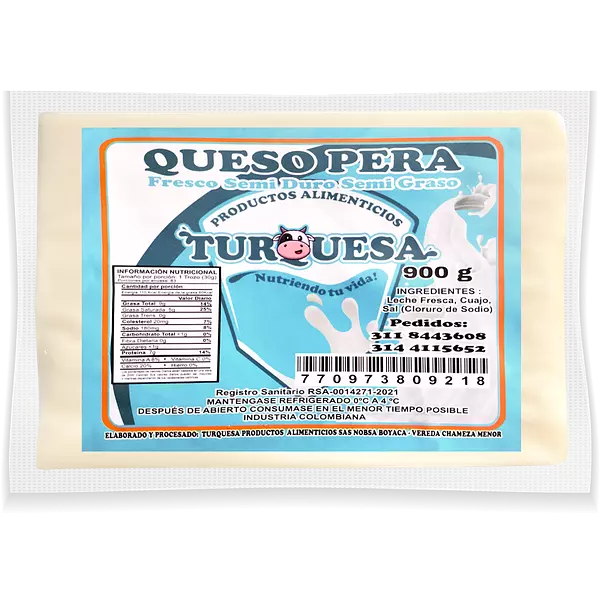 Queso Turquesa Pera X 900 Gr