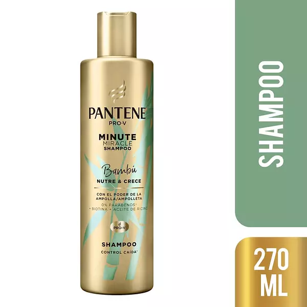 Shampoo Pantene Minute Bambu Frasco X 270 Ml