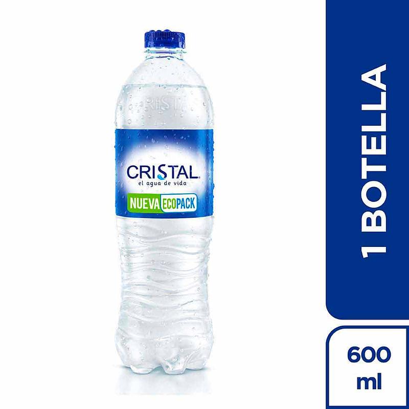 Agua Cristal Pet x 600 ml Paca X 24 Und