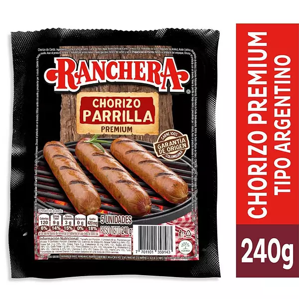 Chorizo Parrilla Ranchera 240 Gr