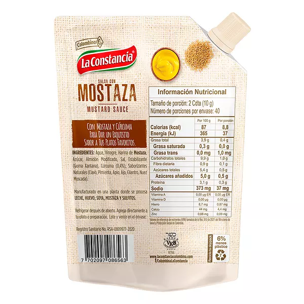 Mostaza La Constancia X 400g