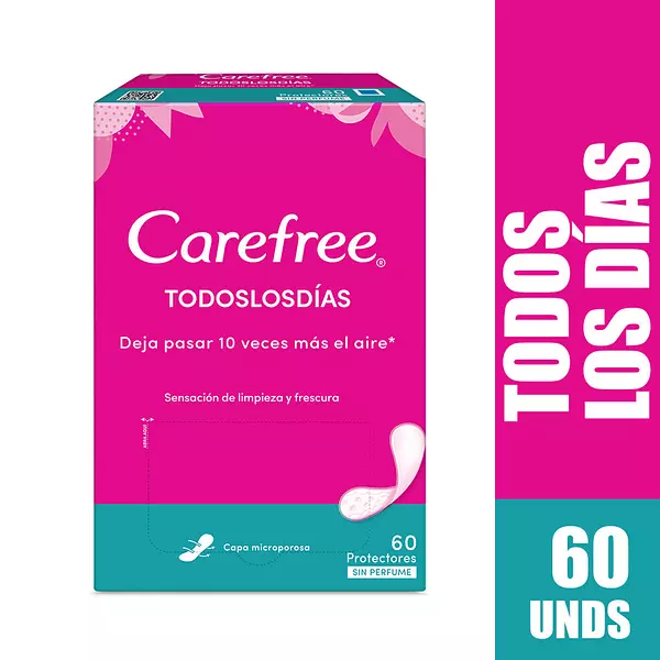 Protectores Carefree Todos Los Días 60 Und