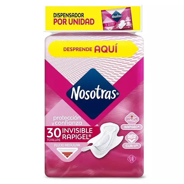 Toallas Nosotras Invisible Rapigel X30unidades