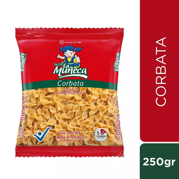 Pasta Corbata Pastas La Muñeca X250g