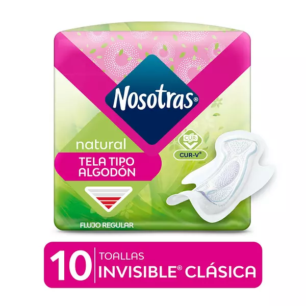 Toallas Higiénicas Nosotras Invisible Clásica X10 Unidades