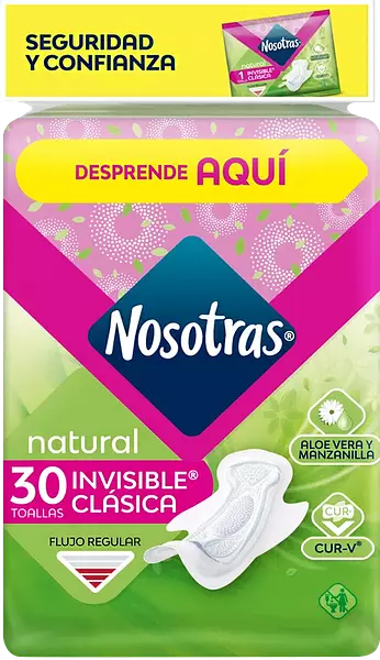 Toalla Higiénica Nosotras Invisible Clásica X 30unidades