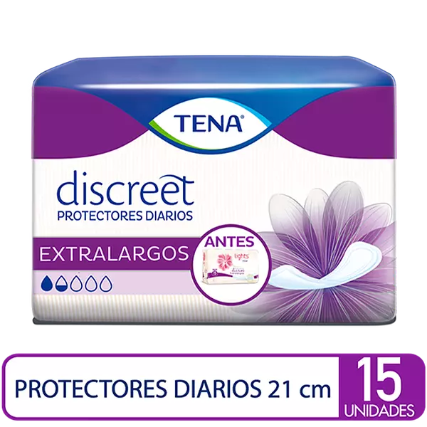 Protectores Diarios Extralargos Tena 15 Unidades