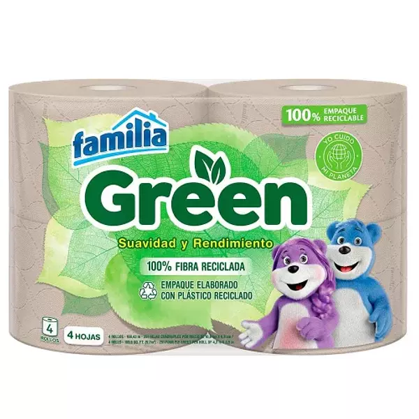 Papel Higiénico Familia Green 4 Rollos