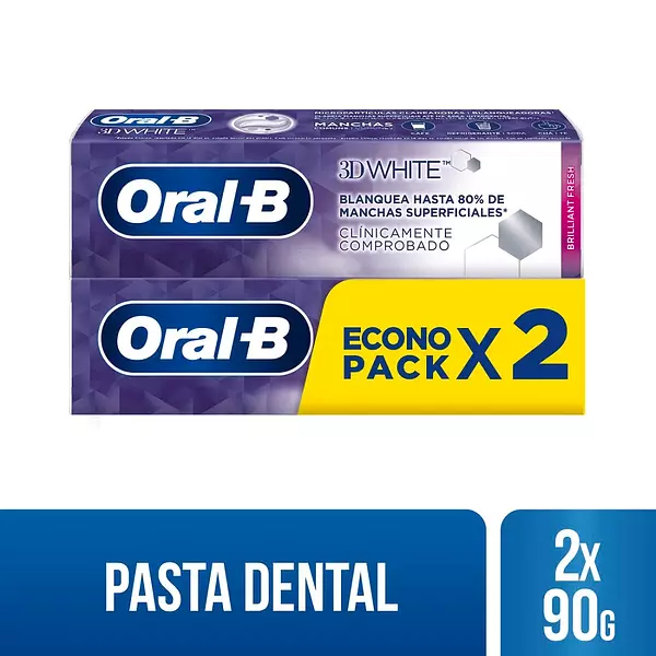 Crema Dental Oral-B 3d White 2 Unidades X90g