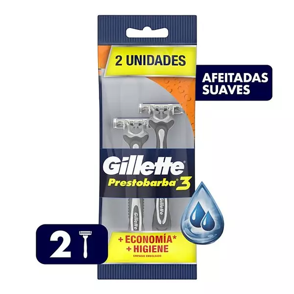 Maquina Afeitar Gillette Prestobarba3 X2 Unidades