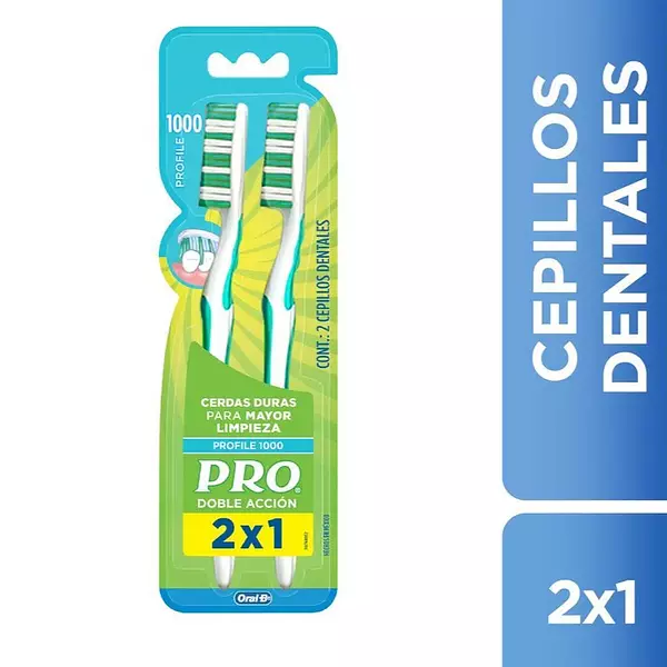 Cepillo Dental Oral B Pro Doble Acción 2x1 Profile 1000