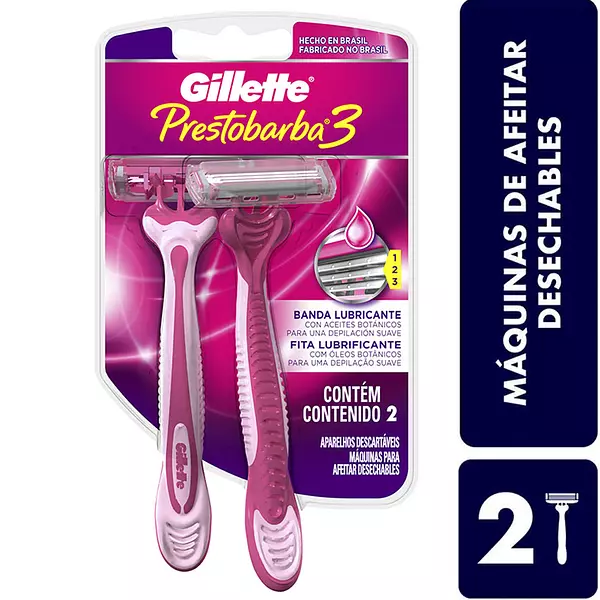 Máquina De Afeitar Gillette Prestobarba3 Mujer X2 Unidades