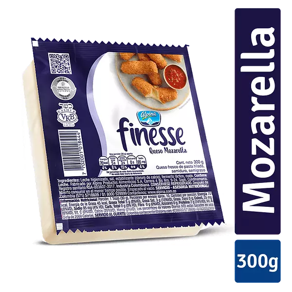 Queso Mozarella Finesse X300g