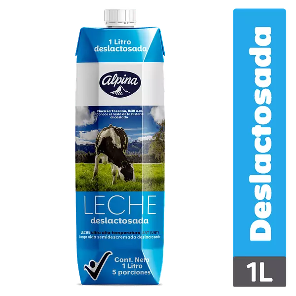 Leche Uht Alpina Deslactosada 1 Lt