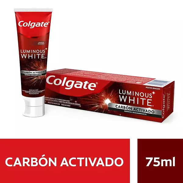 Crema Dental Colgate Luminous White Carbón Activado 75ml