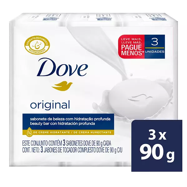 Jabón Dove Original 3 Unidades X90gr