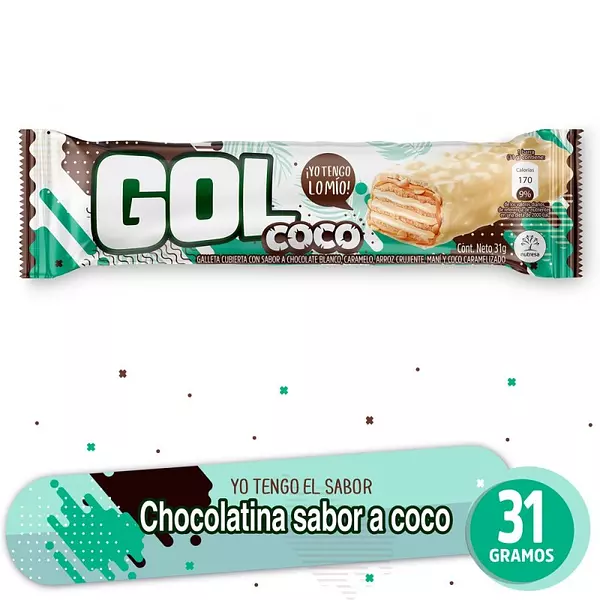 Chocolatina Gol Coco X31gr