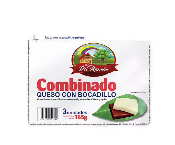 Queso Combinado Queso Y Bocadillo 3 Und X 55gr