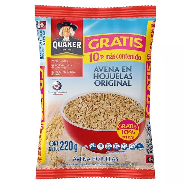 Avena Quaker Hojuelas Original X220 Gr