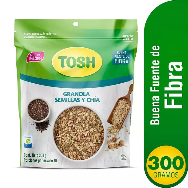 Granola Tosh Semillas Y Chía X300g