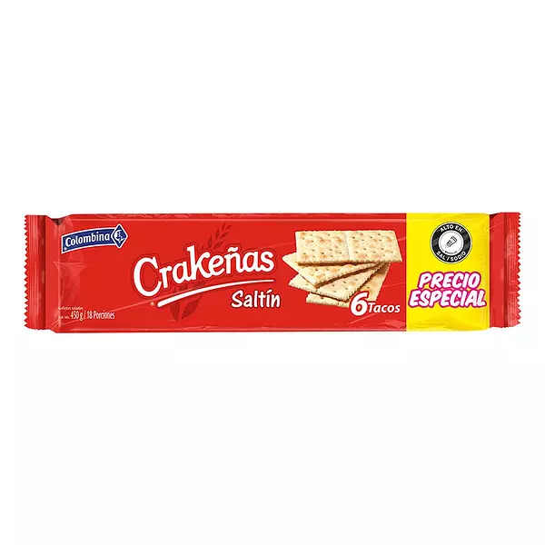 Galleta Crakeñas Saltín 6 Tacos X450g