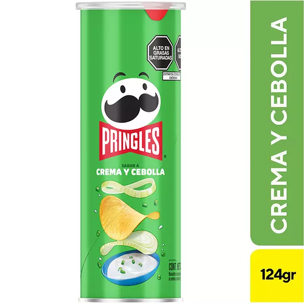 Papas Pringles Crema Cebolla X124 G