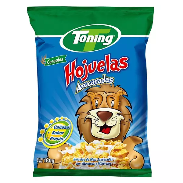 Cereal Hojuelas Azucaradas Toning X180gr