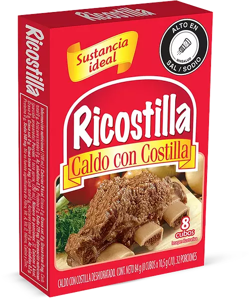 Ricostilla Caldo Con Costilla 8 Cubos X84g