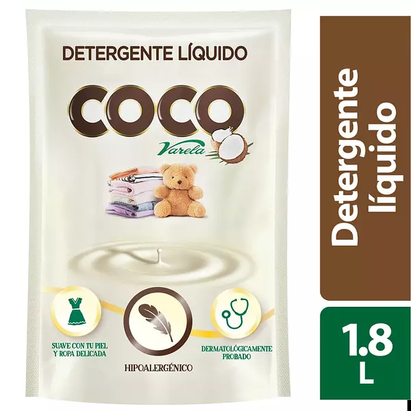 Detergente Líquido Coco Varela Hipoalergénico X1800ml