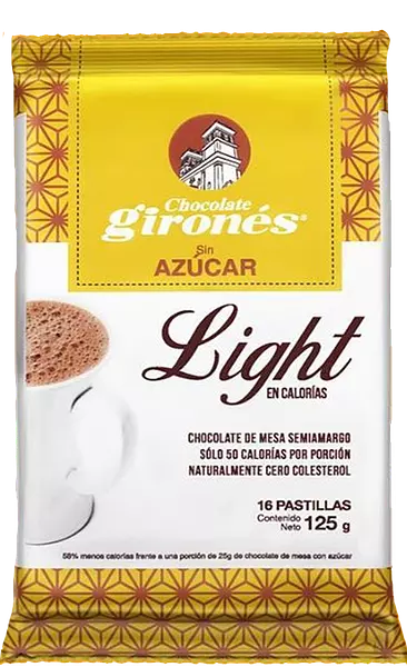 Chocolate Girones Light Sin Azúcar 16 Pastillas X125g