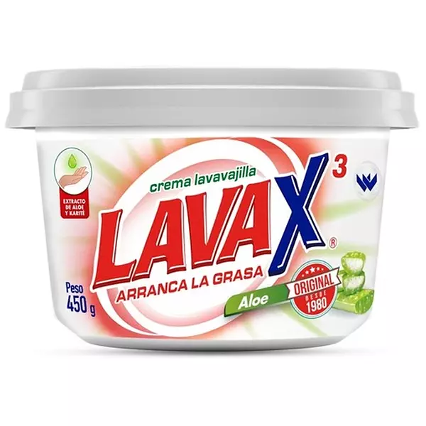 Lavaplatos En Crema Lavax Aloe 450gr