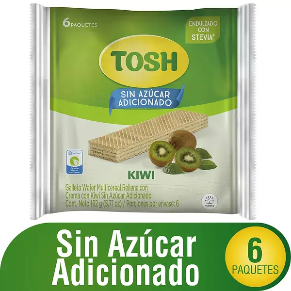 Galletas Tosh Wafer Wiki X 6 Unidades 162 Gr