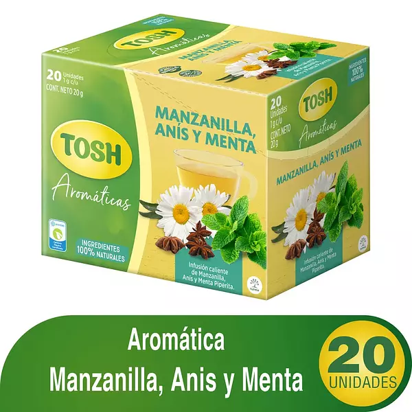 Aromática Tosh Anís Menta 20 Unidades