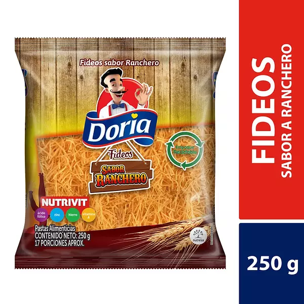 Pasta Doria Fideo Ranchero 250 Gr