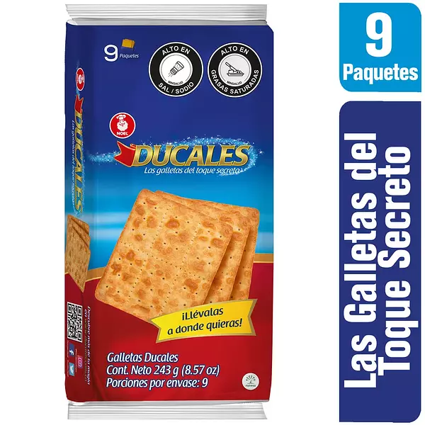 Galleta Ducales Bolsa X 9 Paquetes 189 Gr