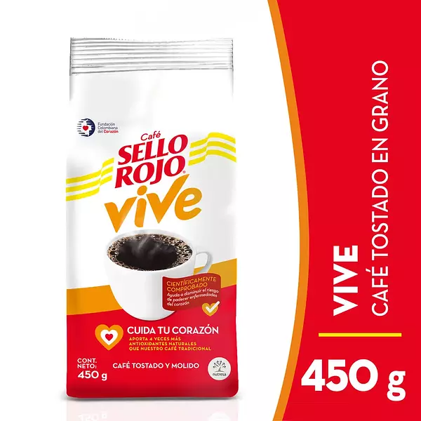 Café Sello Rojo Vive Corazón 450 Gr