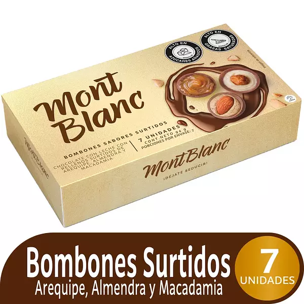 Chocolates Montblanc Estuche Por 7 Bombones Surtidos 94gr