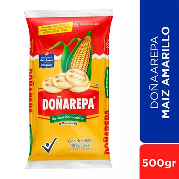 Harina De Maíz Amarillo Doñarepa 500 G