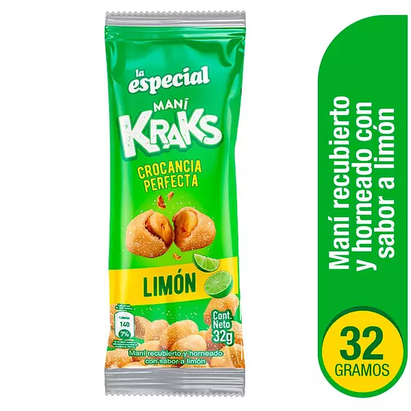 Maní La Especial Kraks Limón X32g