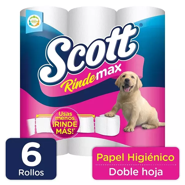 Papel Higiénico Scott Rindemax Doble Hoja X6 Unds