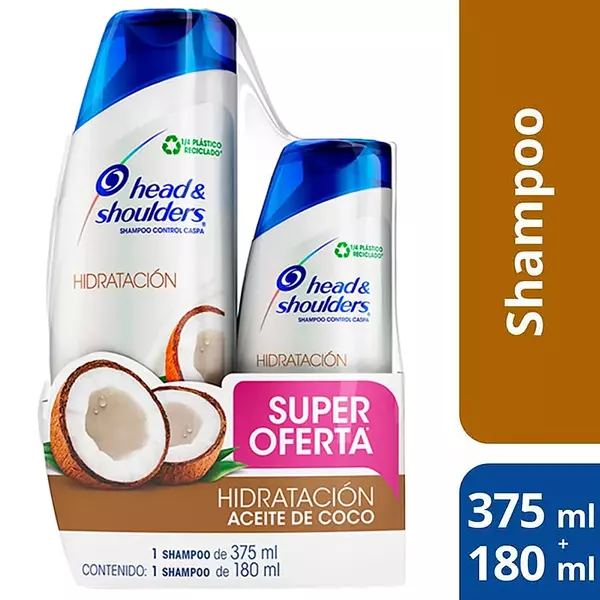 Shampoo Head & Shoulders Aceite Coco X375ml + 180ml