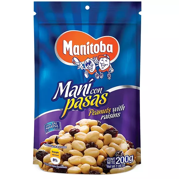 Maní Con Pasas Manitoba 200g